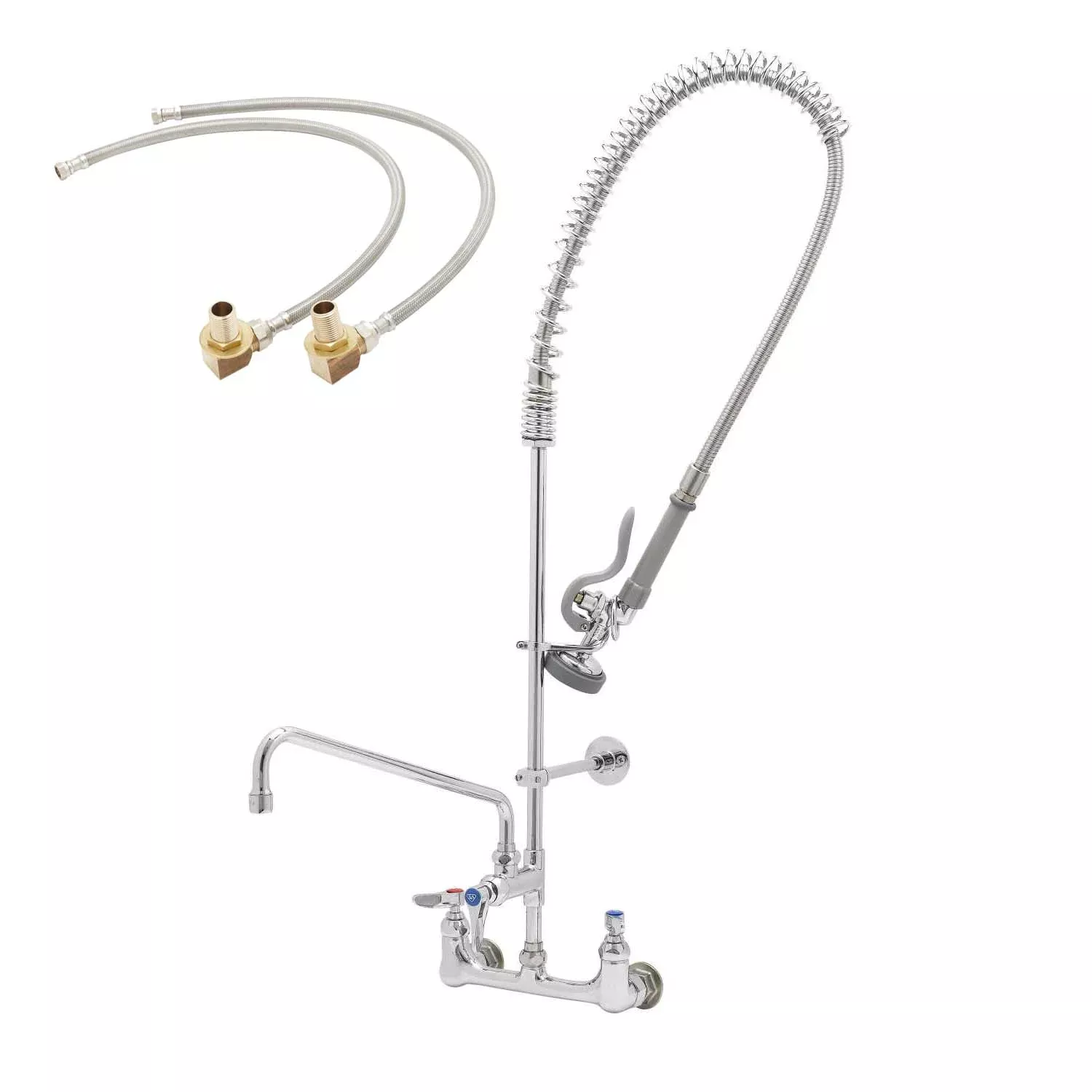 T&S Brass B-0133-12CRBKIT Pre-Rinse Kit - Ceramas & 12" ADF & Wall Bracket
