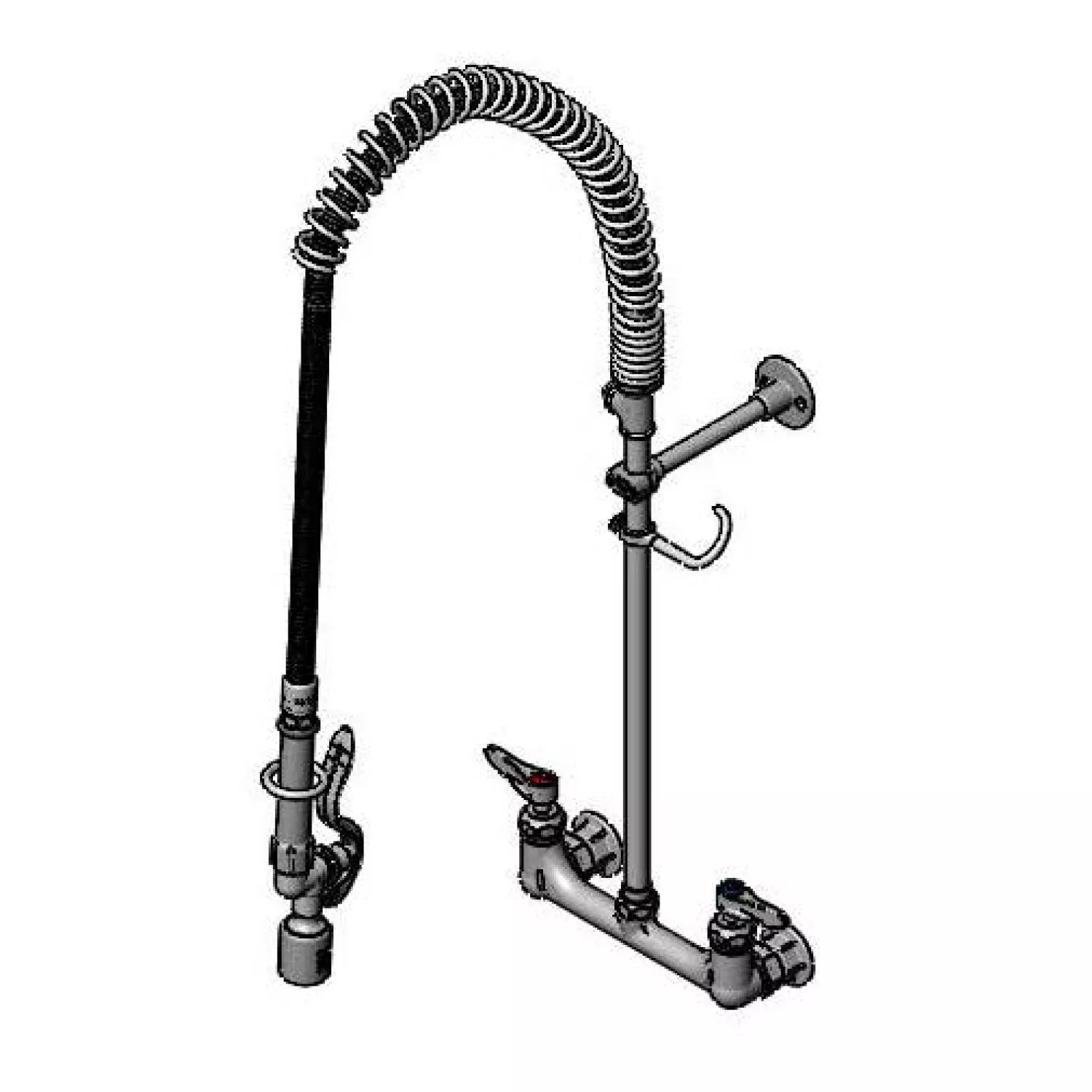 T&S Brass B-0133-CR-BC-T Pre-Rinse - Ceramas & B-0107-C & Rigid Tee