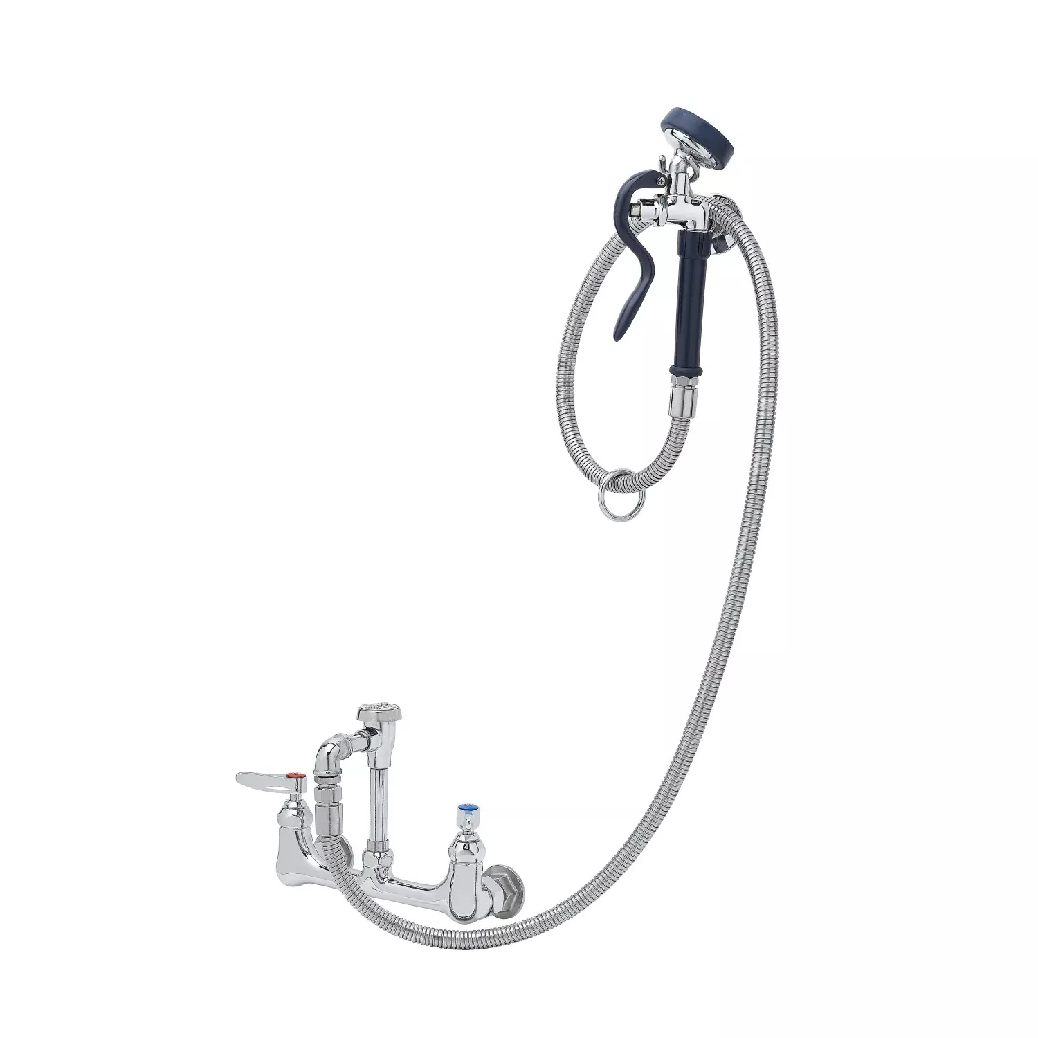T&S Brass B-0167-02 Wall Mount Faucet - 72" Hose & Wall Hook