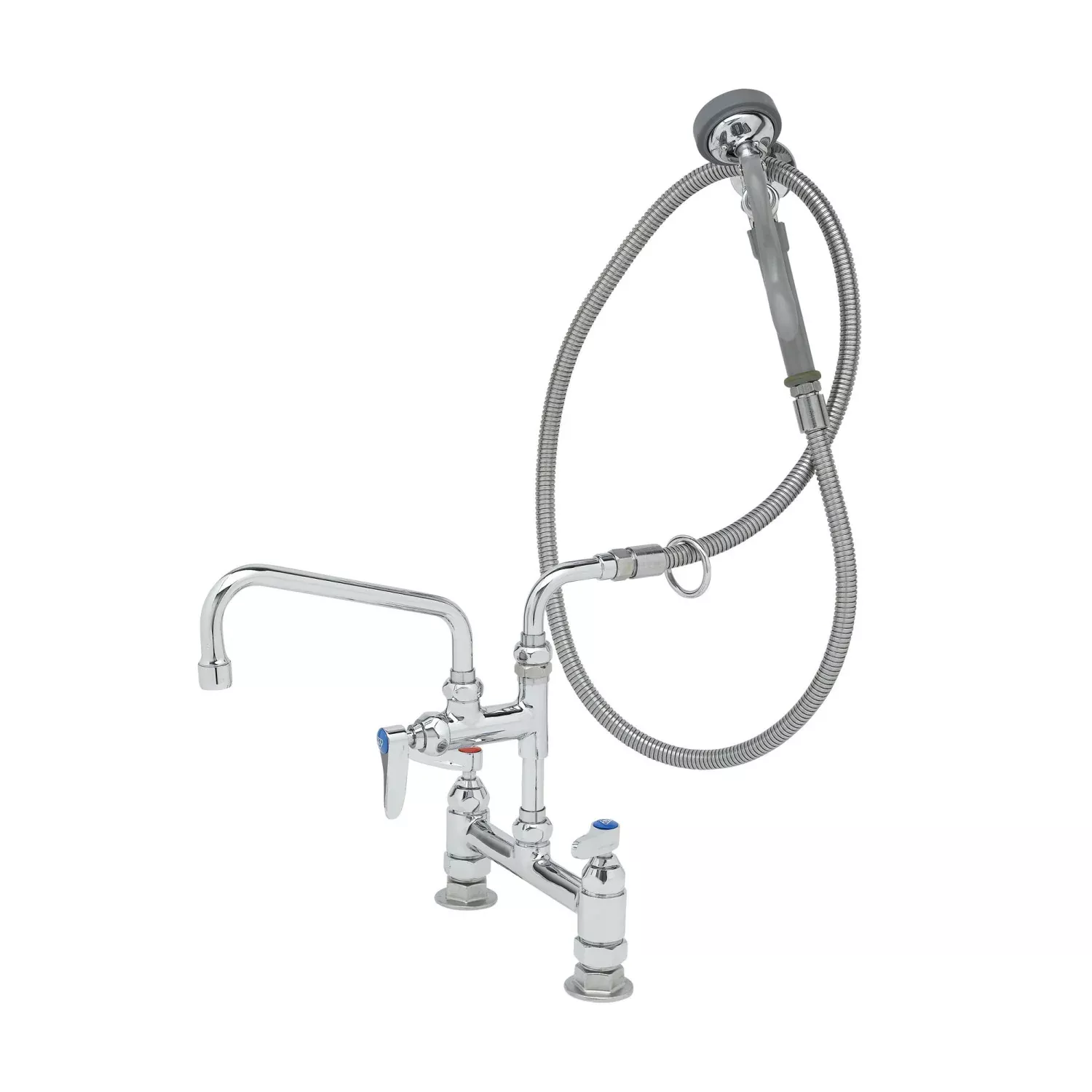 T&S Brass B-0175-05 Pre-Rinse Station - 8" Deck Mount & Angled Spray