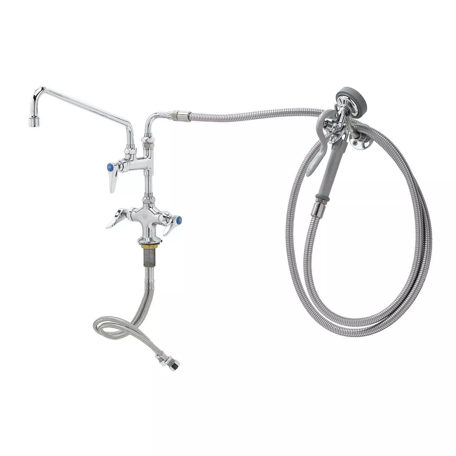 T&S Brass B-0176 Pre-Rinse Unit - 12" Height (Deck Mount)
