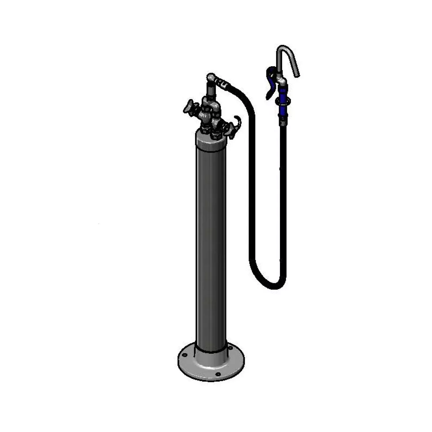 T&S Brass B-0187 Kettle Kaddy - Hook Nozzle & Reinforced Hose