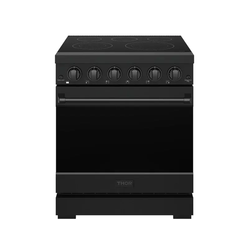 Thor Kitchen RSE30PB 30 Inch Professional Electric Range With Precision Knob Control In Black Gordon Ramsay Series