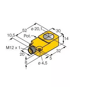 TURCK BI20R-Q14-LU-H1141 Inductive Sensor