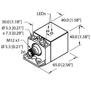 TURCK BI20U-CA40-RP6X2-H1143 W/BS2.1 Inductive Sensor