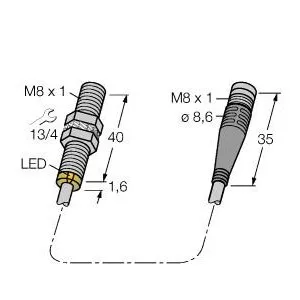 TURCK BI2U-EG08-AP6X-2-PSG3 Inductive Sensor