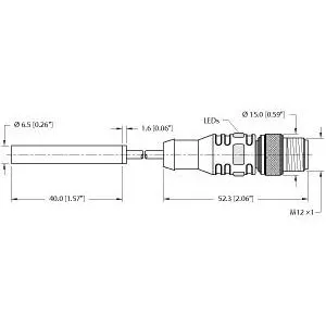 TURCK BI2U-EH6.5-AP6X-0.4-RSE 4T-P7X2 Inductive Sensor