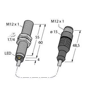 TURCK BI2U-MT12E-AD4X-0.3-RS4.23/XOR Inductive Sensor