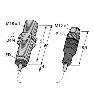 TURCK BI5U-MT18M-AD4X-0.3-RS4.23/XOR Inductive Sensor