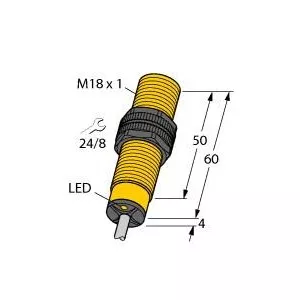 TURCK BI5U-S18-AP6X/S90 5M Inductive Sensor