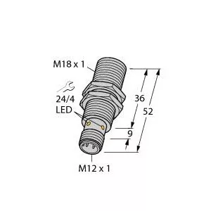 TURCK BI8-EM18-AP45XLD-H1141 Inductive Sensor