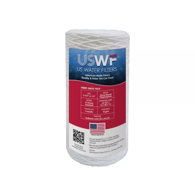 USWF 25 Micron 10"x4.5" String Wound Sediment Filter