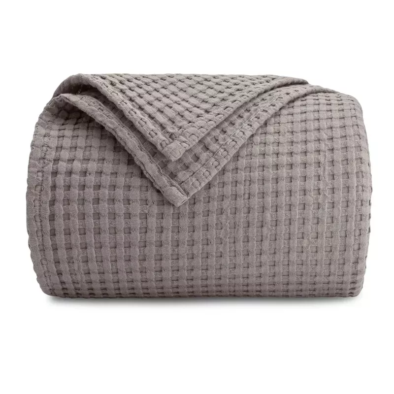 Waffle Blanket for Adults, Extra Large - King 108" x 90, Charcoal