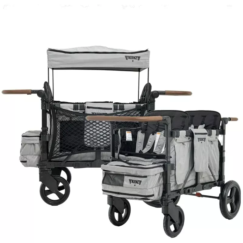 XC+ EVO - Luxury 4 Passenger Stroller Wagon - Gray