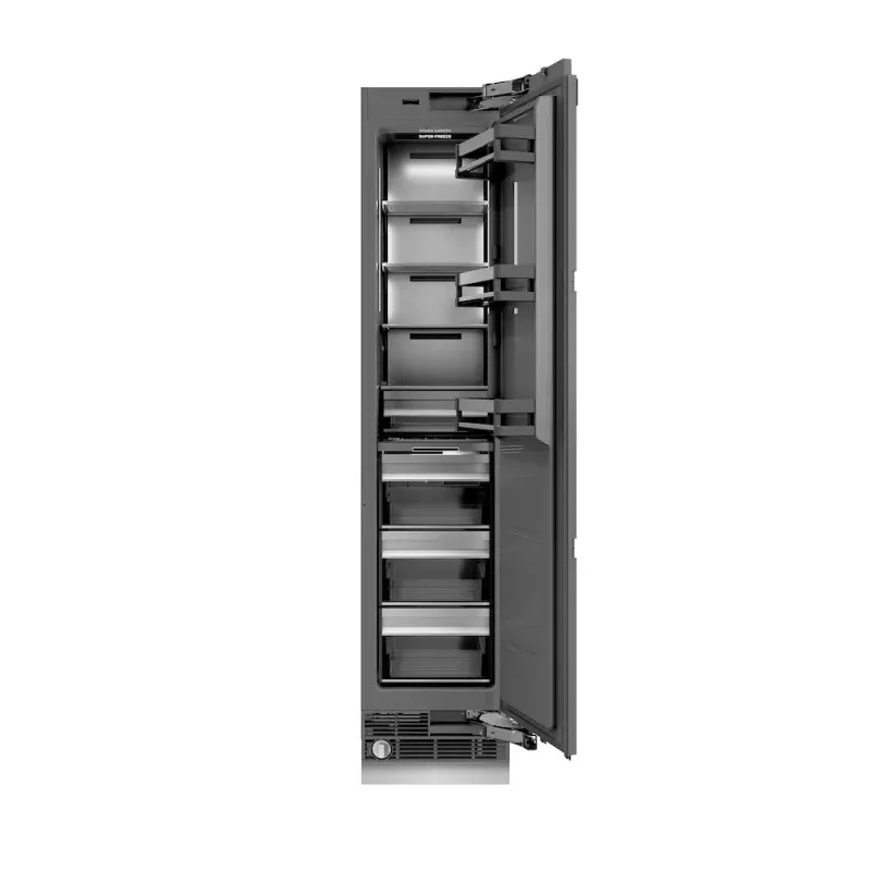 ZLINE RBCFVR18 18 In. 8.6 Cu. Ft. Panel Ready Right Hinge Column Freezer With Graphite Gray Interior