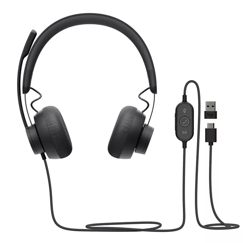 Zone 750 Wired On-Ear USB-C Headset with Advanced Noise-Canceling Microphone
